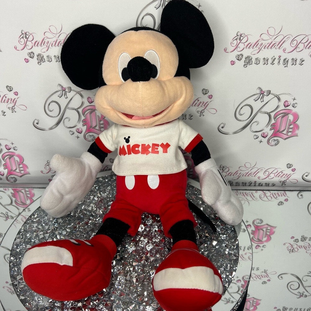 Disney Mickey Mouse plush stuffed toy classic red Tshirt shoes stuffed animal